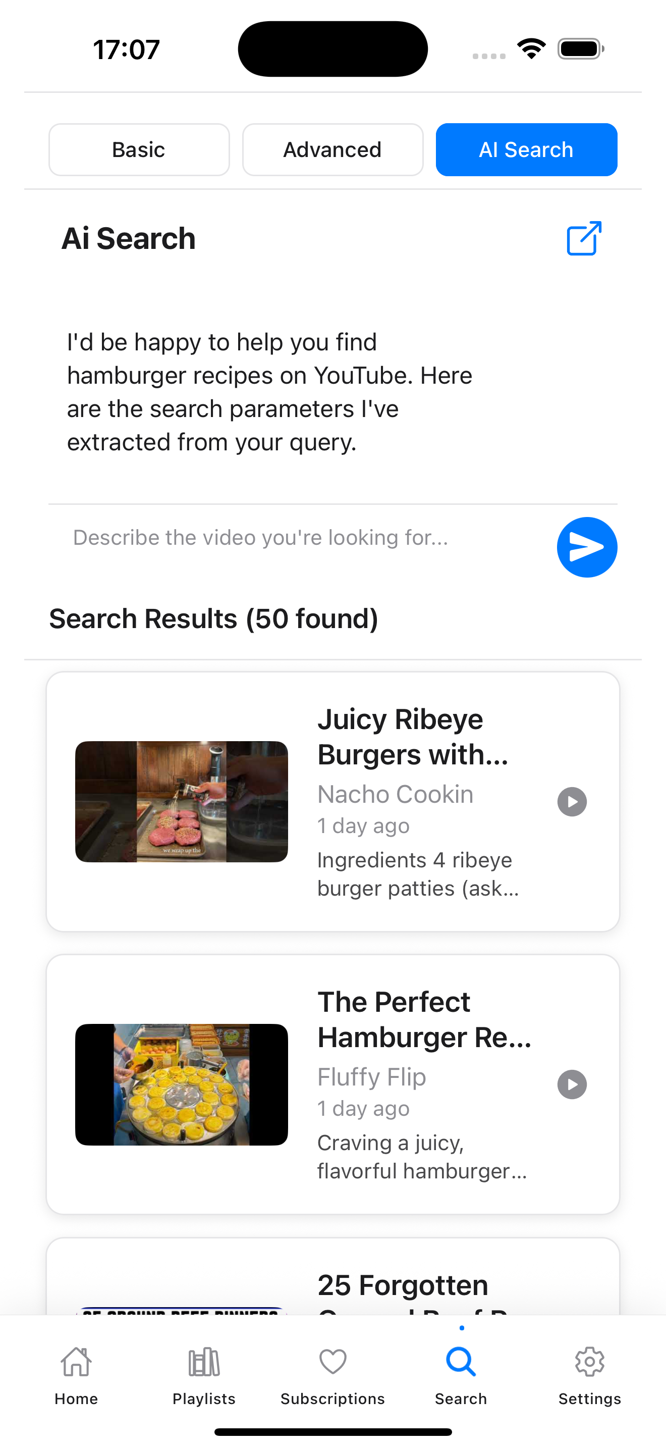 TidyTube AI Search